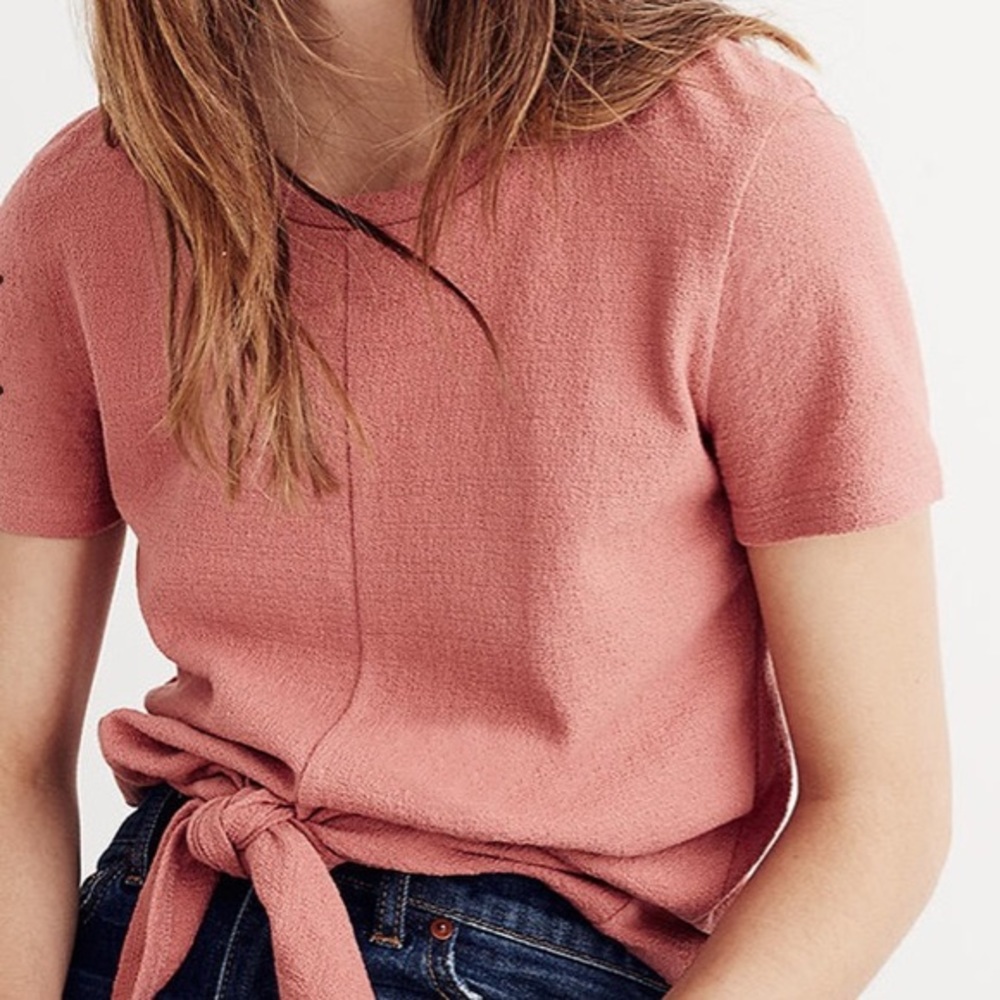 Madewell Texture & Thread Modern Tie-Front Top